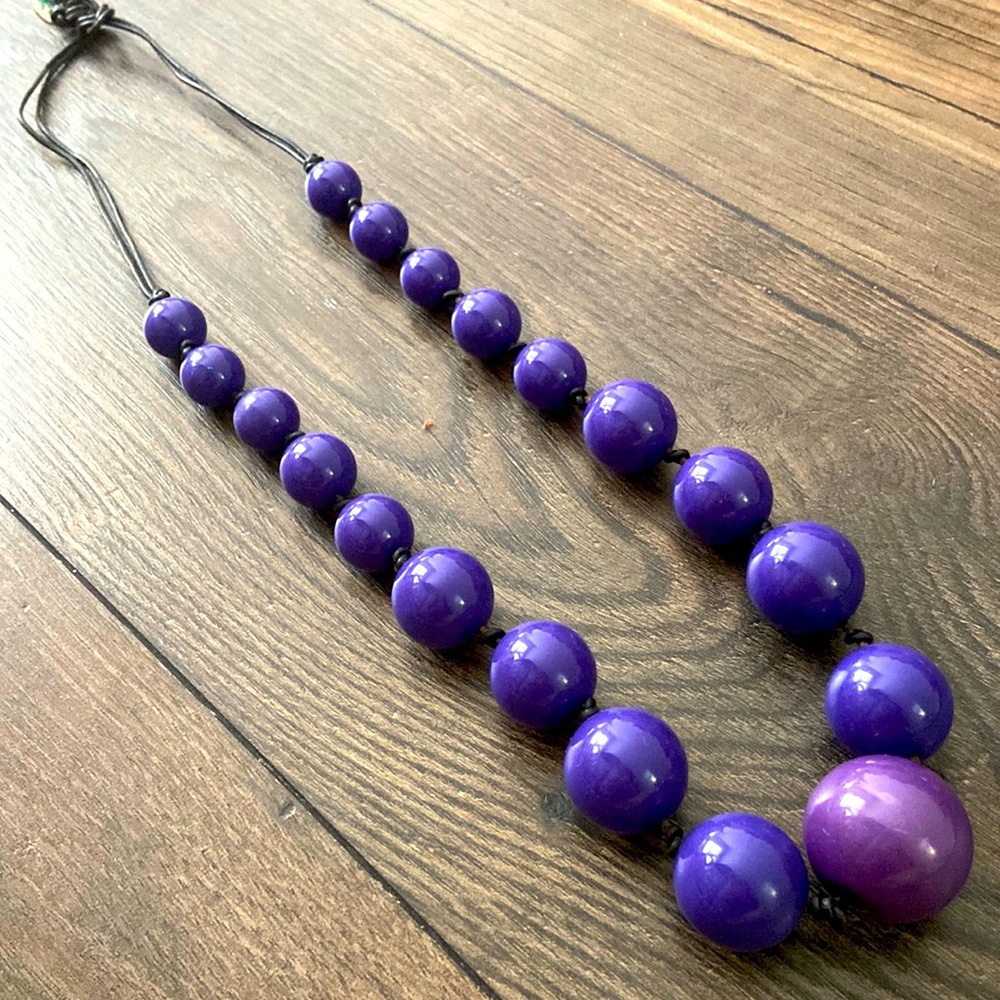Ralph Laurent Chunky Purple Necklace